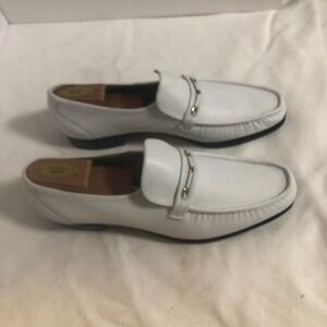 Florsheim White Leather Bit Loafer - 70